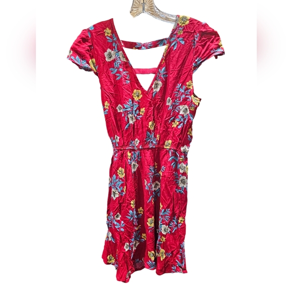 B•O•G Collective Faux Wrap Dress In Red/Blue Size M NWT MSRP $50 - Picture 2 of 5